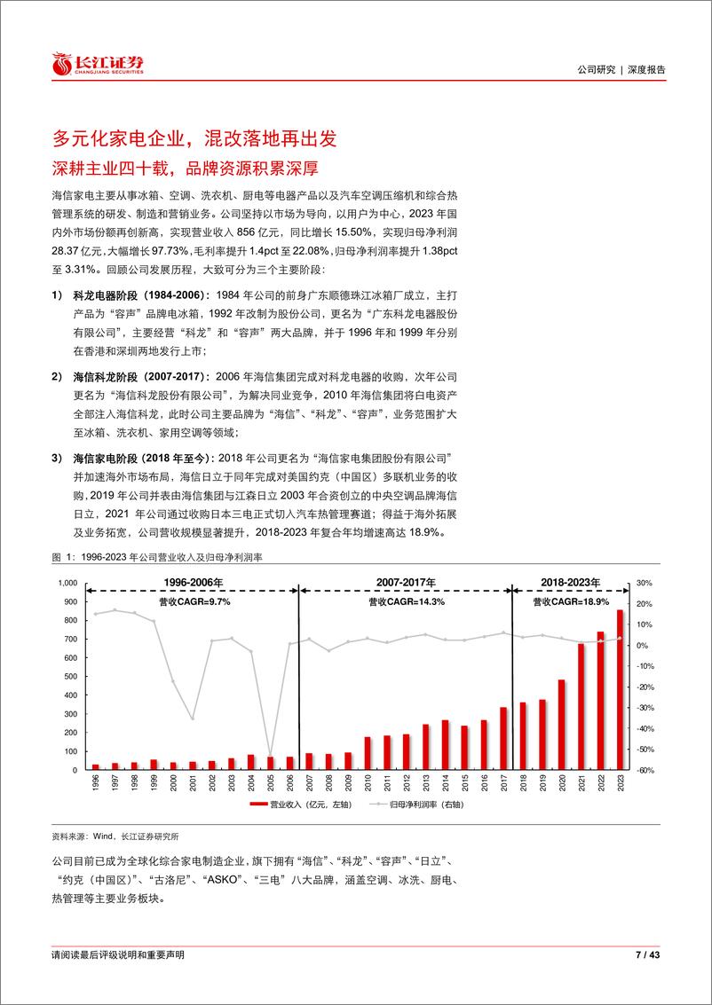 《海信家电(000921)吐故纳新，力图精进-240903-长江证券-43页》 - 第7页预览图