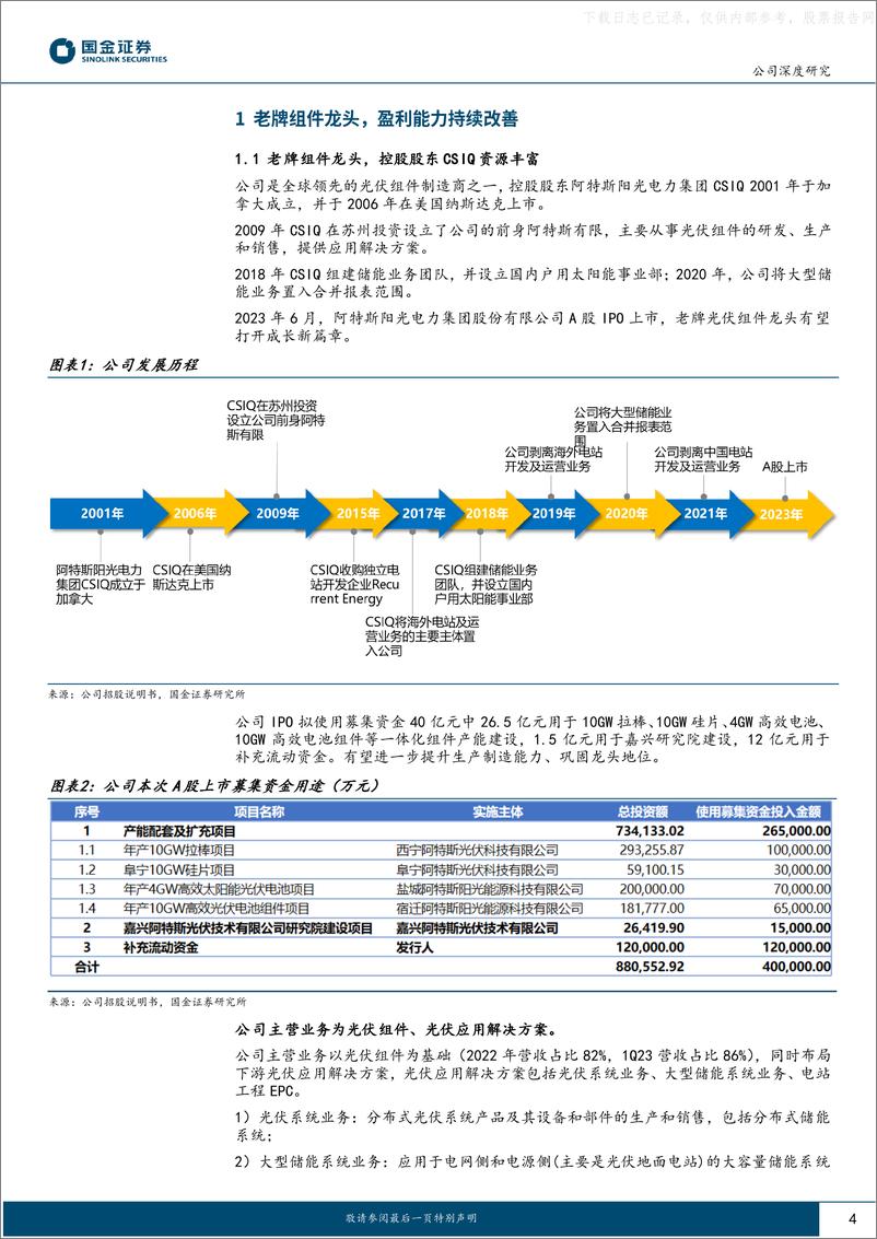 《国金证券-阿特斯(688472)海外渠道铸就盈利壁垒，美国大储创造业绩增长点-230608》 - 第4页预览图