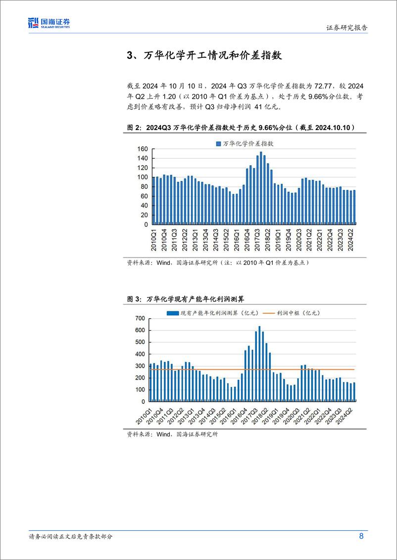 《万华化学(600309)9月月报：聚合MDI价格上涨，烟台产业园PDH装置复产-241020-国海证券-34页》 - 第8页预览图