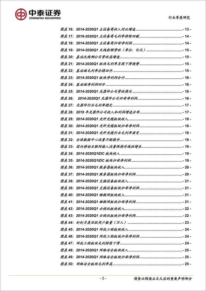 《通信行业2019年报&2020一季报总结：5G与云新基建提速，AIOT开启创新周期-20200510-中泰证券-31页》 - 第4页预览图