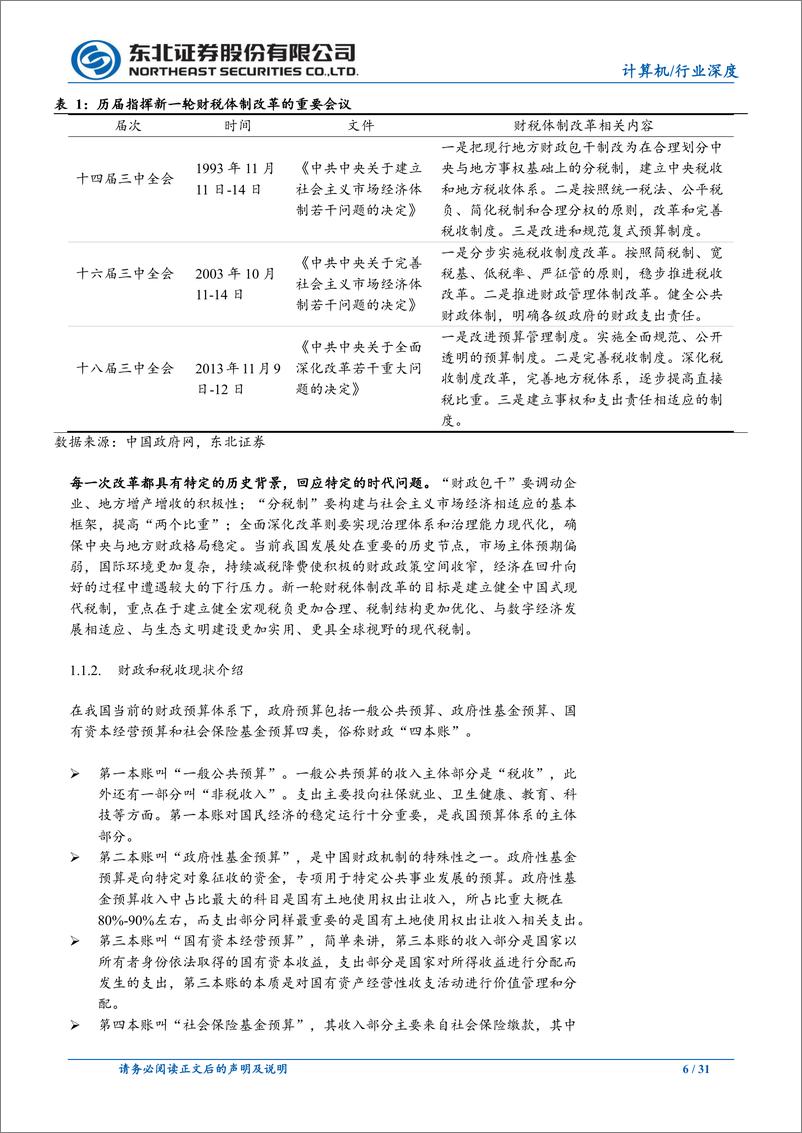 《计算机行业财税改革系列行业深度报告二：财税信息化助推财税改革，新时代开启新征程-240710-东北证券-31页》 - 第6页预览图