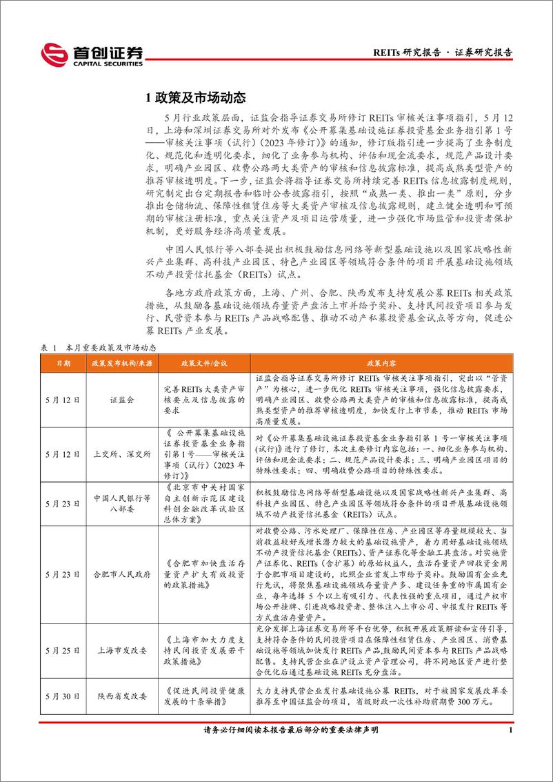 《公募REITs（5月）月报：REITs市场定价显著下行，估值修复仍需信心加持-20230614-首创证券-17页》 - 第4页预览图