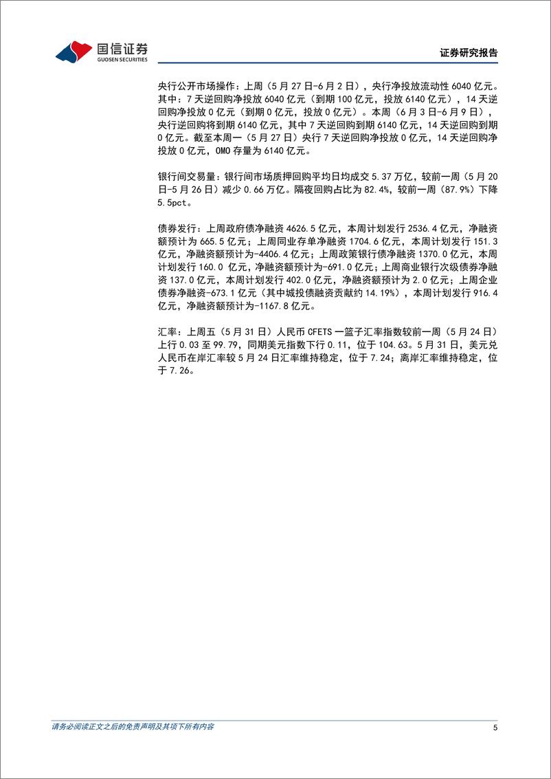 《货币政策与流动性观察：央行呵护，跨月平稳-240603-国信证券-14页》 - 第5页预览图