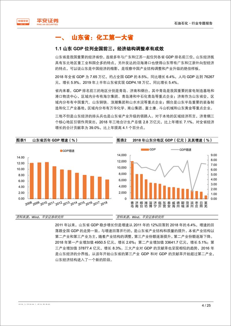 《石油石化行业能源化工区域专题报告~山东篇：新旧动能转换，化工园区治理，化工大省产业升级在路上-20191014-平安证券-25页》 - 第5页预览图