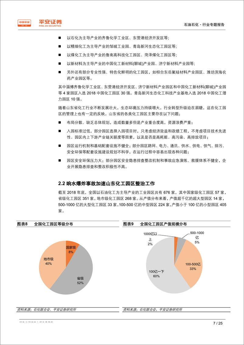 《石油石化行业能源化工区域专题报告~山东篇：新旧动能转换，化工园区治理，化工大省产业升级在路上-20191014-平安证券-25页》 - 第8页预览图