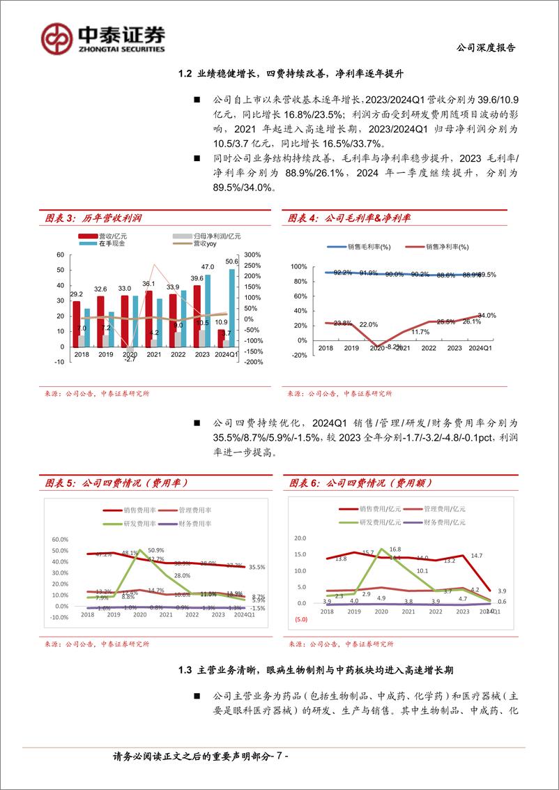 《康弘药业(002773)眼底血管病龙头，康柏西普HD和基因治疗推动第二曲线-240812-中泰证券-30页》 - 第7页预览图