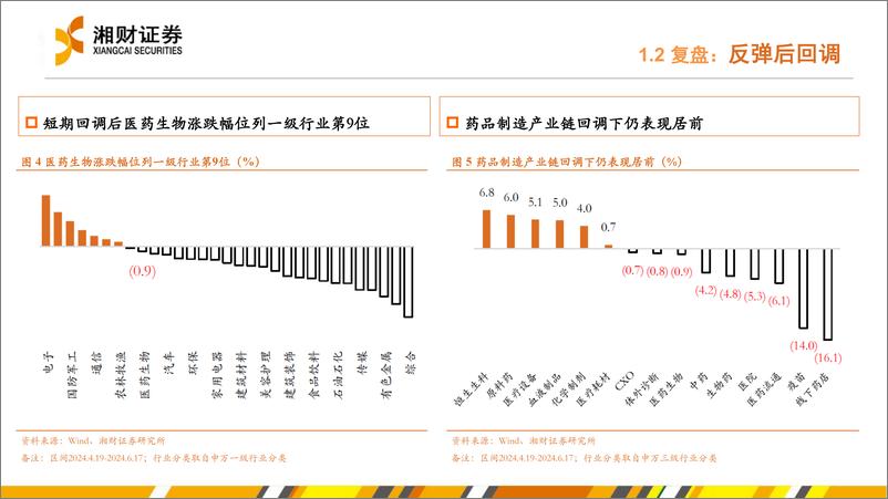 《药品行业：业绩筑底，推荐修复与恢复-240627-湘财证券-35页》 - 第6页预览图