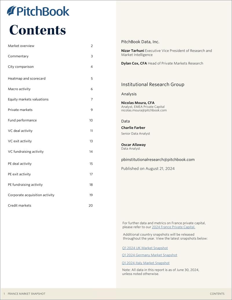 《PitchBook-2024年二季度法国市场快照（英）-2024-22页》 - 第2页预览图