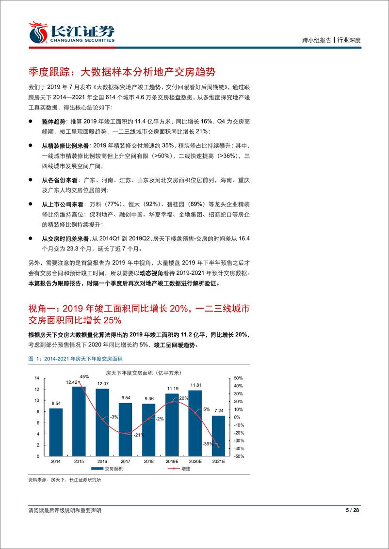 《房地产行业：房地产竣工大数据Q3跟踪报告，样本显示2019竣工持续回暖-20191020-长江证券-28页》 - 第6页预览图