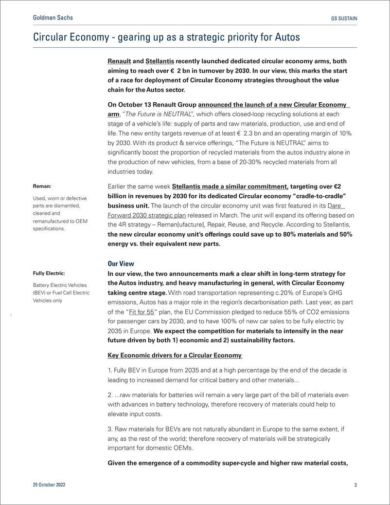 《GS SUSTAI The race to a Circular Economy heats up for Autos(1)》 - 第3页预览图