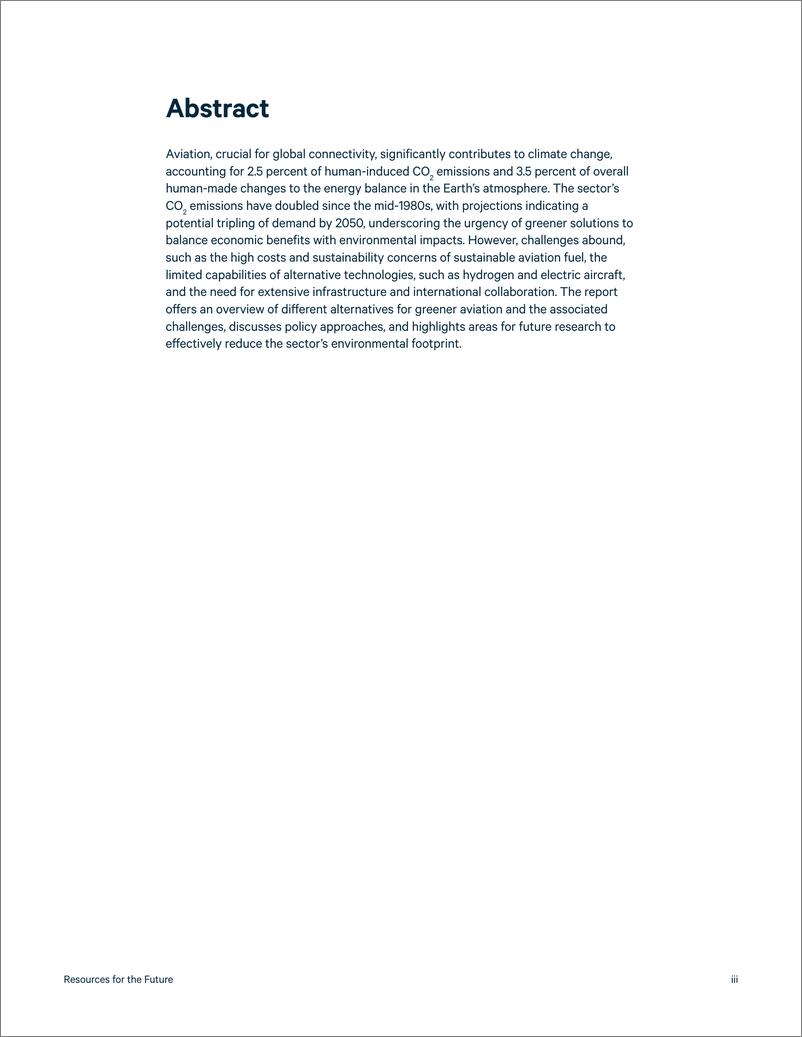 《未来能源研究所_2024年驶向可持续天空_航空业低碳发展的挑战与策略分析报告_英文版_》 - 第4页预览图