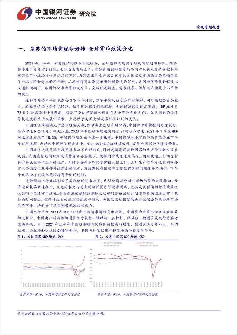 《宏观经济2021半年报：复苏不均衡好转，全球货币政策分化-20210621-银河证券-27页》 - 第3页预览图