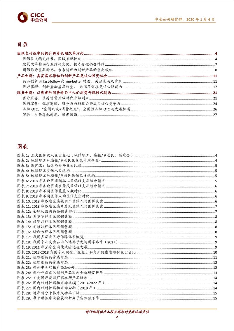 《医疗健康行业：患者“真“实需求驱动的“真“创新是核心竞争力-20200104-中金公司-34页》 - 第3页预览图