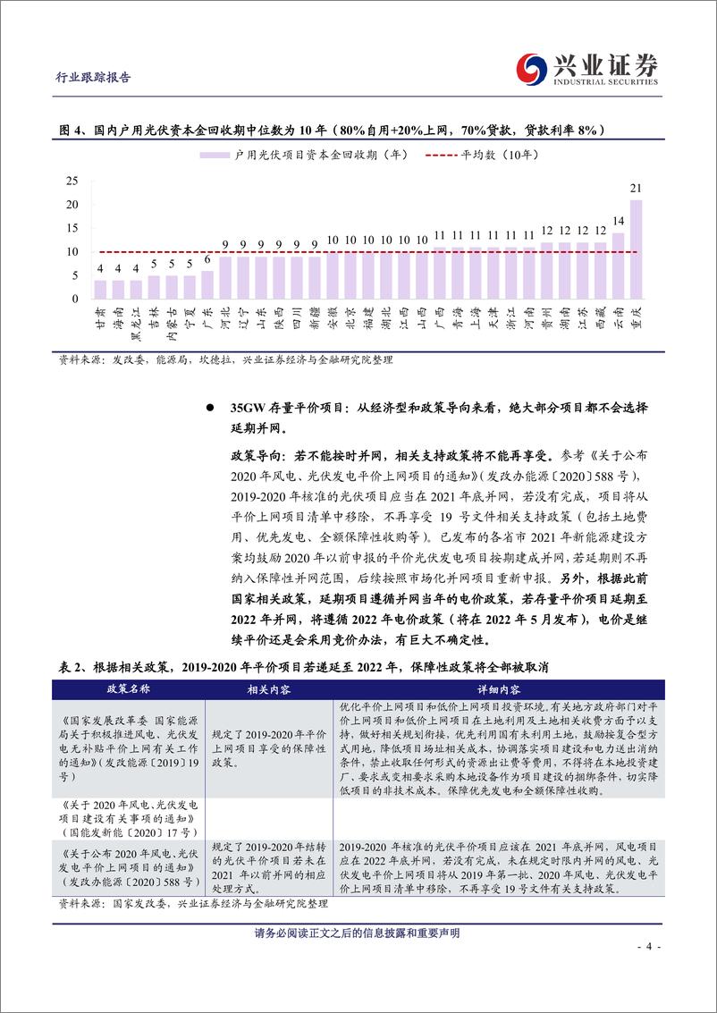 《光伏设备行业：光伏需求无虞，存量项目延期并网可能性很低-20210624-兴业证券-10页》 - 第5页预览图