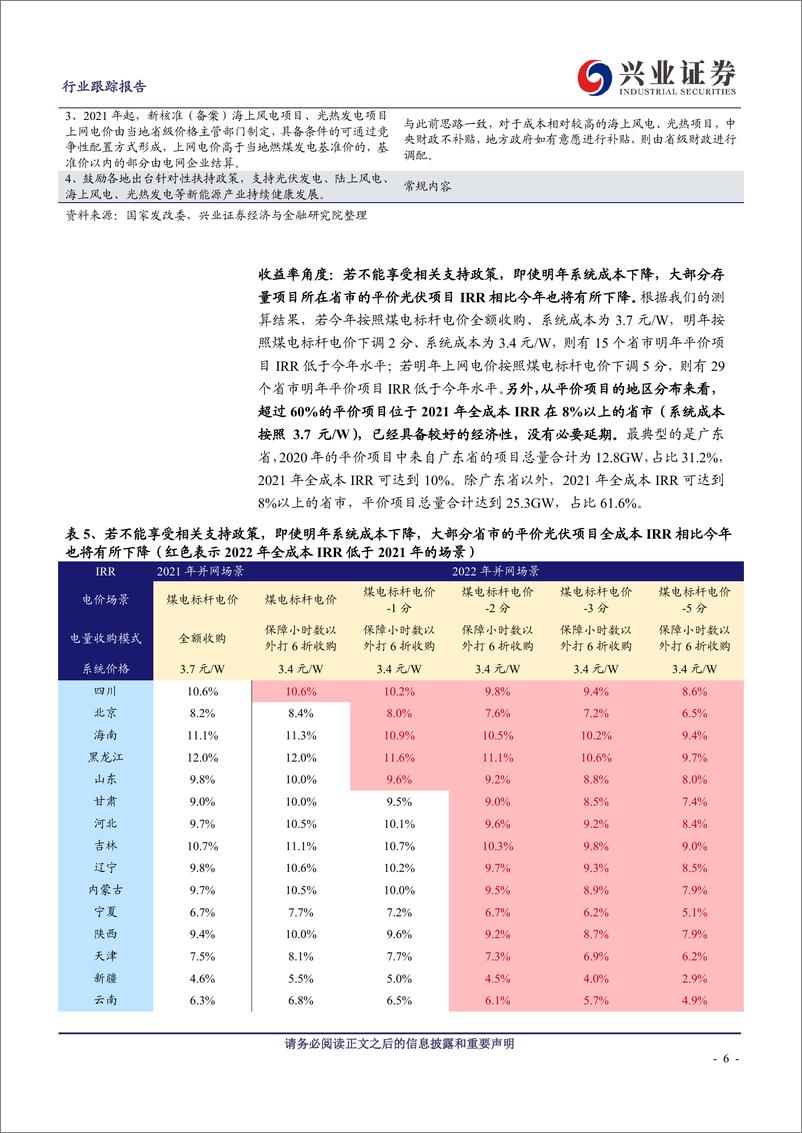 《光伏设备行业：光伏需求无虞，存量项目延期并网可能性很低-20210624-兴业证券-10页》 - 第7页预览图