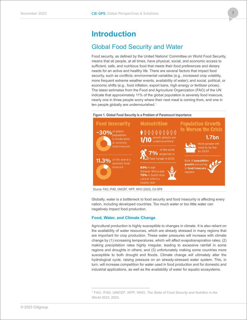 《2023食物、水与气候变化报告（英文版)-Citi花旗银行》 - 第7页预览图