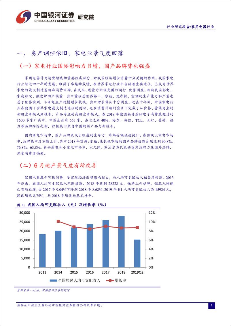 《家用电器行业七月行业动态报告：Q2基金重仓家电股份额提升，青睐白电龙头-20190726-银河证券-33页》 - 第4页预览图