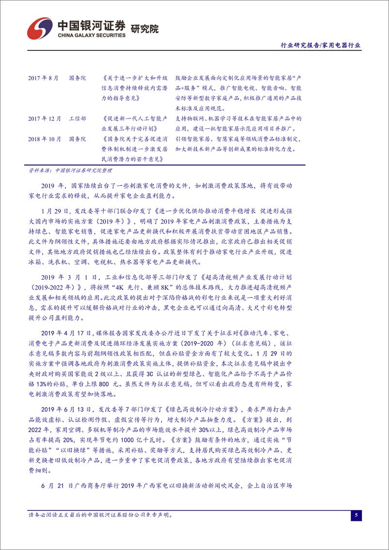 《家用电器行业七月行业动态报告：Q2基金重仓家电股份额提升，青睐白电龙头-20190726-银河证券-33页》 - 第7页预览图