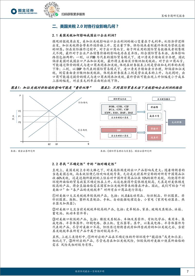 《行业比较专题报告：美国关税2.0，寻找“出海”逻辑的相对确定性-250105-国金证券-29页》 - 第7页预览图