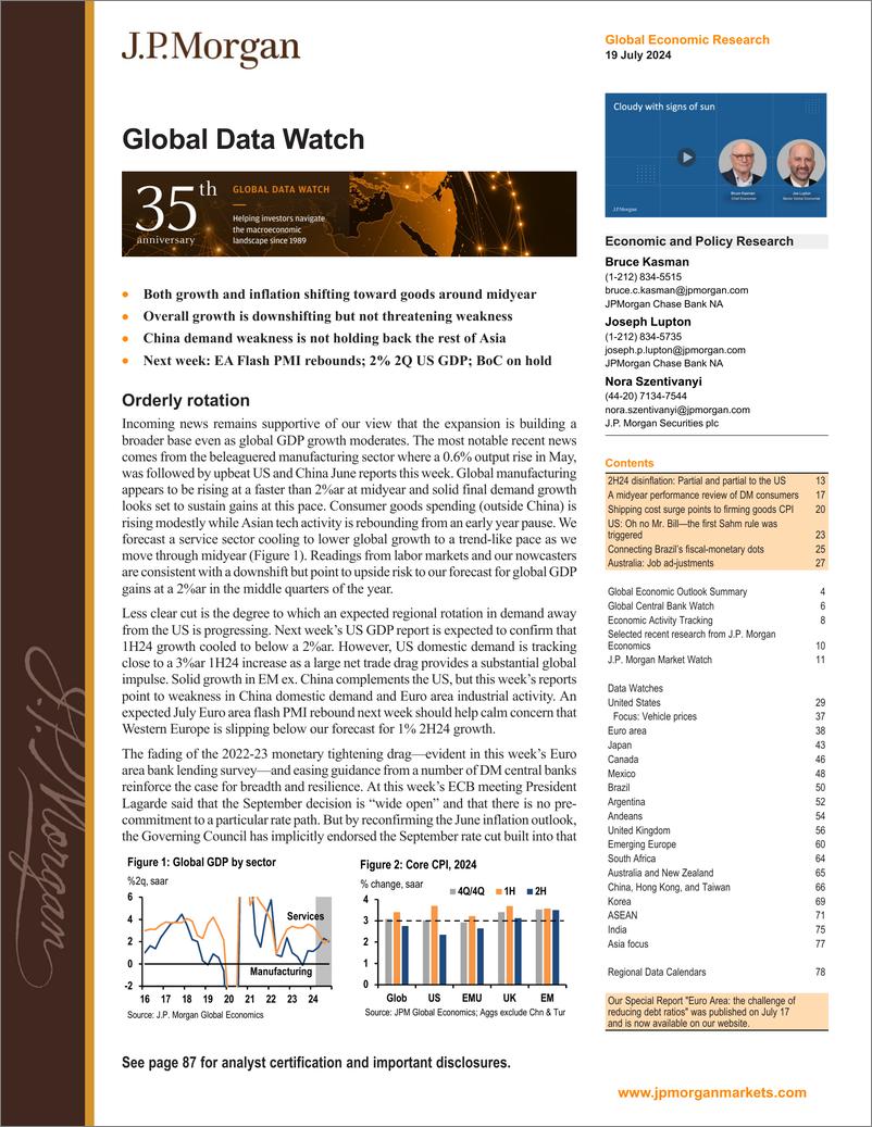 《JPMorgan Econ  FI-Global Data Watch Orderly rotation-109319905》 - 第1页预览图