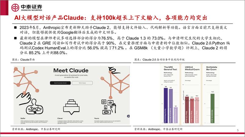 《计算机行业Anthropic：专注研发安全可靠的AGI， 对标ChatGPT推出Claude-20230829-中泰证券-16页》 - 第6页预览图