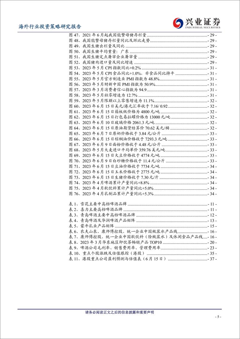 《海外食品饮料行业2023年中期策略：产品结构升级，下半年成本压力有望边际改善-20230625-兴业证券-40页》 - 第6页预览图