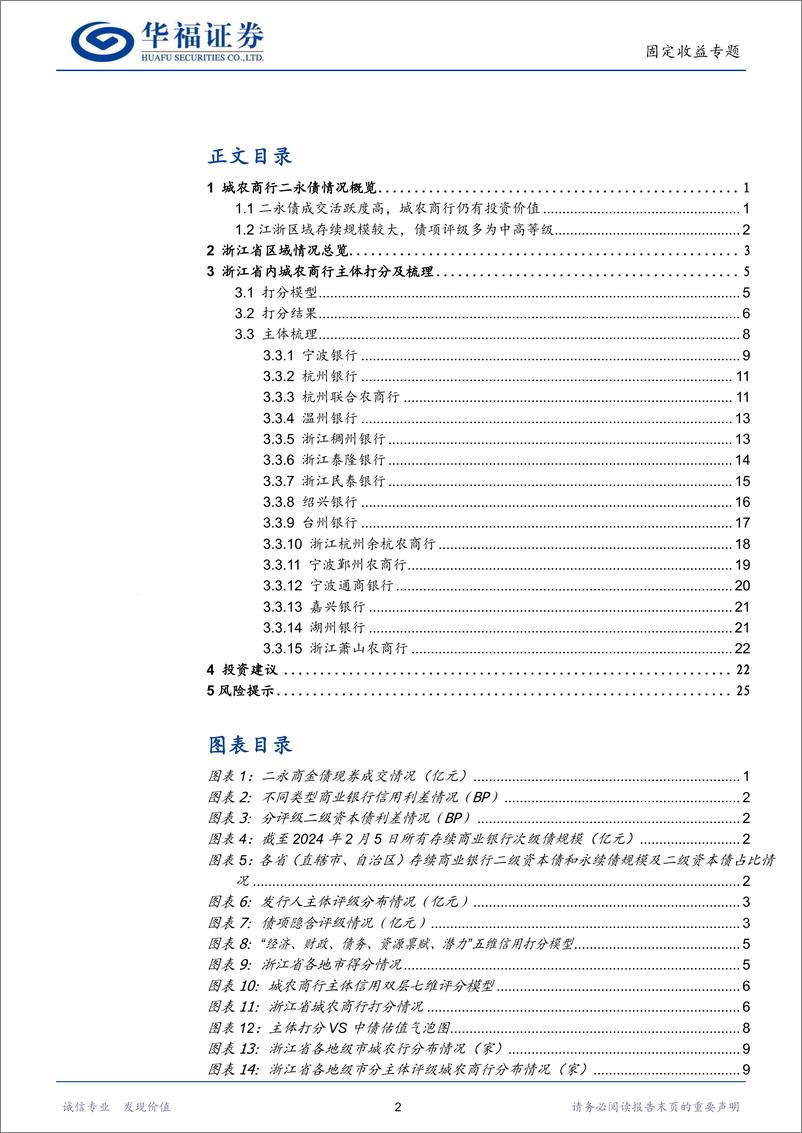 《【华福固收】城农商次级债全梳理【浙江篇】-240312-华福证券-29页》 - 第2页预览图