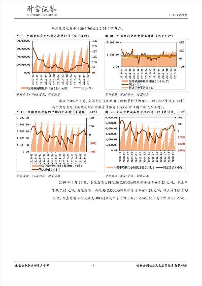 《公用事业行业4月报：火电龙头业绩超预期，燃气及环保板块跌幅较大-20190505-财富证券-20页》 - 第8页预览图