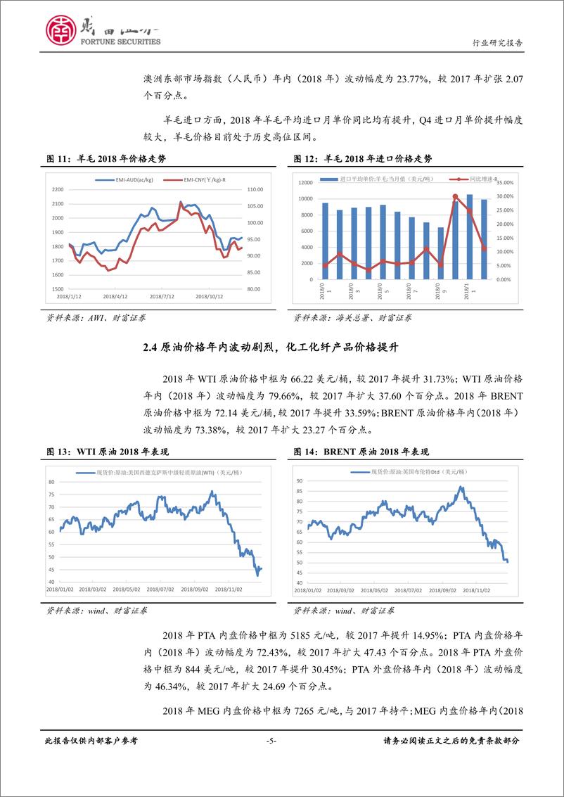 《纺织服装行业原材料数据跟踪点评（一）：关注棉纺、毛纺板块相关投资机会-20190213-财富证券-13页》 - 第6页预览图