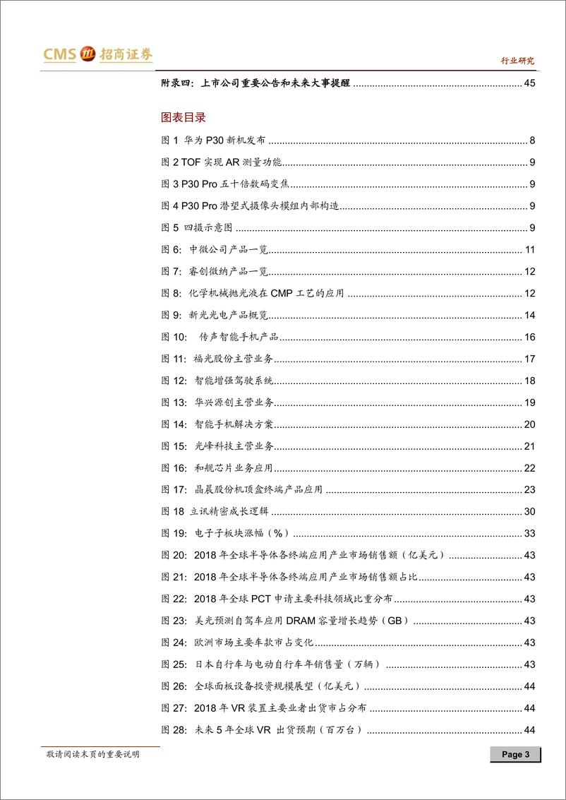 《电子行业策略观点：华为年报及P30系列供应链详解，科创板新披露电子公司速递-20190403-招商证券-49页》 - 第4页预览图