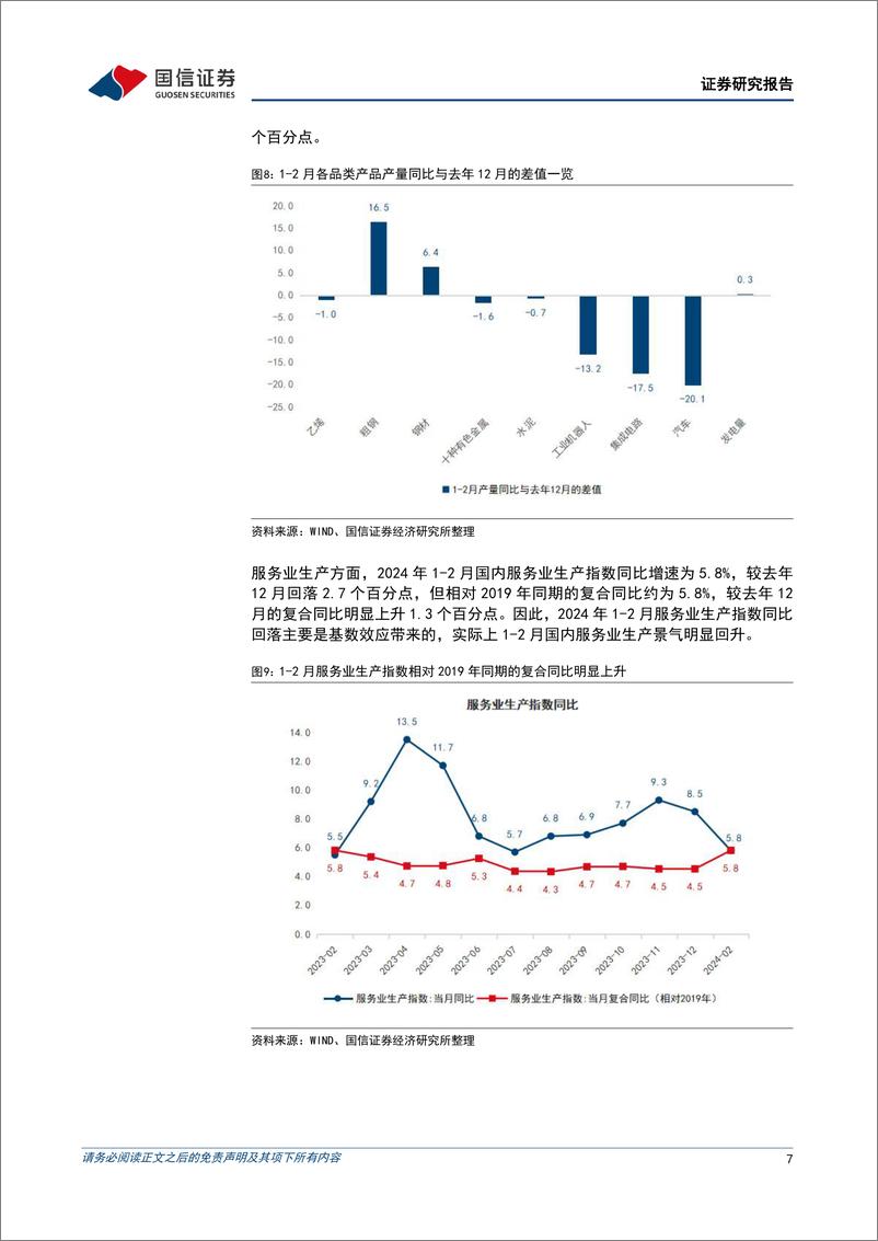 《宏观经济宏观月报：开年三大经济需求均回暖，1-2月份实际GDP增速或超过5%25-240318-国信证券-19页》 - 第7页预览图