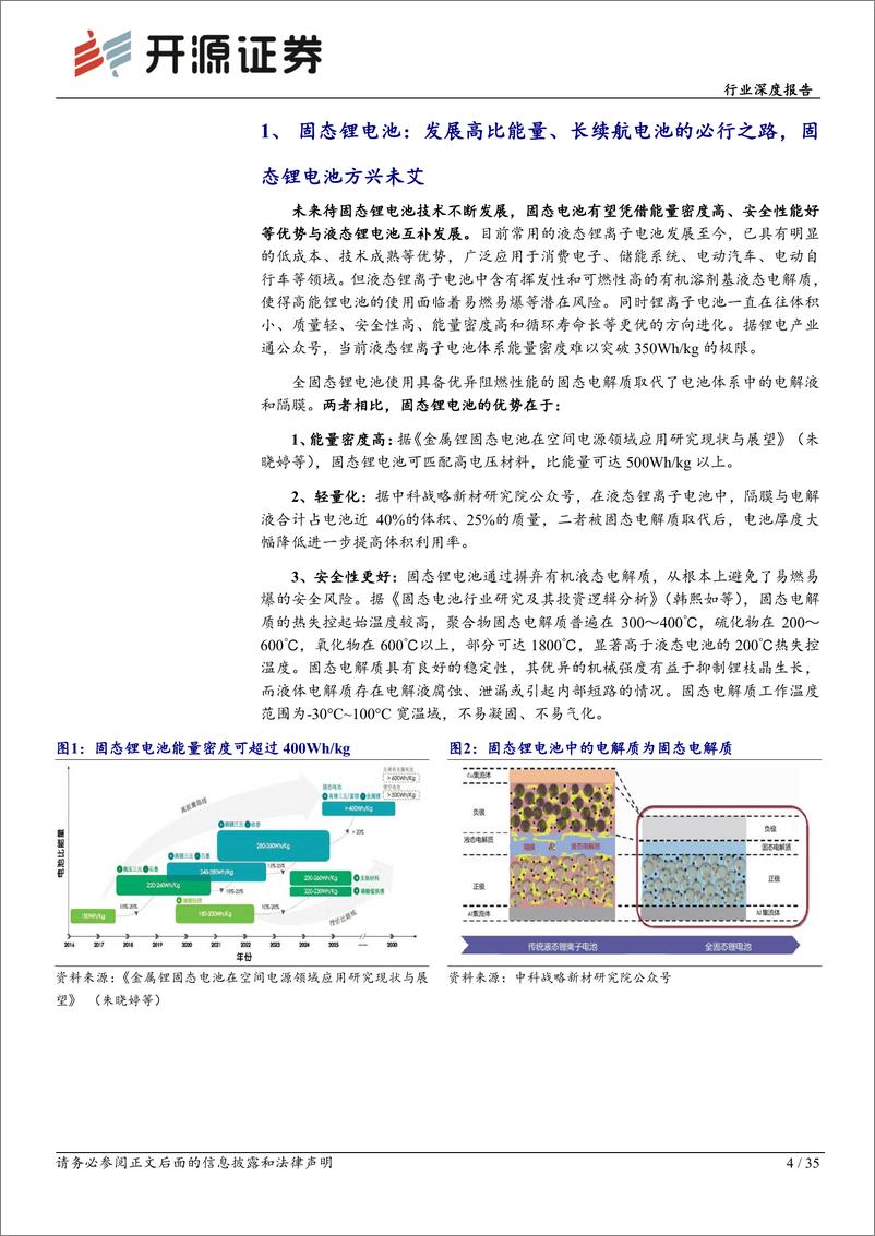 《基础化工行业深度报告：固态锂电池方兴未艾，高性能材料有望迎新发展机遇-250108-开源证券-35页》 - 第4页预览图