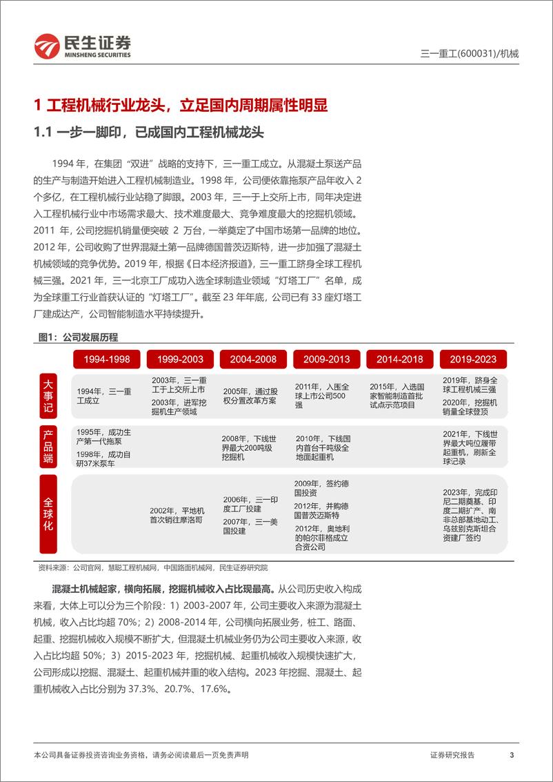 《三一重工(600031)深度报告：周期成长双轮驱动，助力业绩重启增长-241010-民生证券-29页》 - 第3页预览图