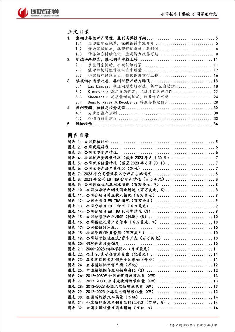 《国联证券-五矿资源-1208.HK-高成长属性的国际铜资源龙头》 - 第3页预览图