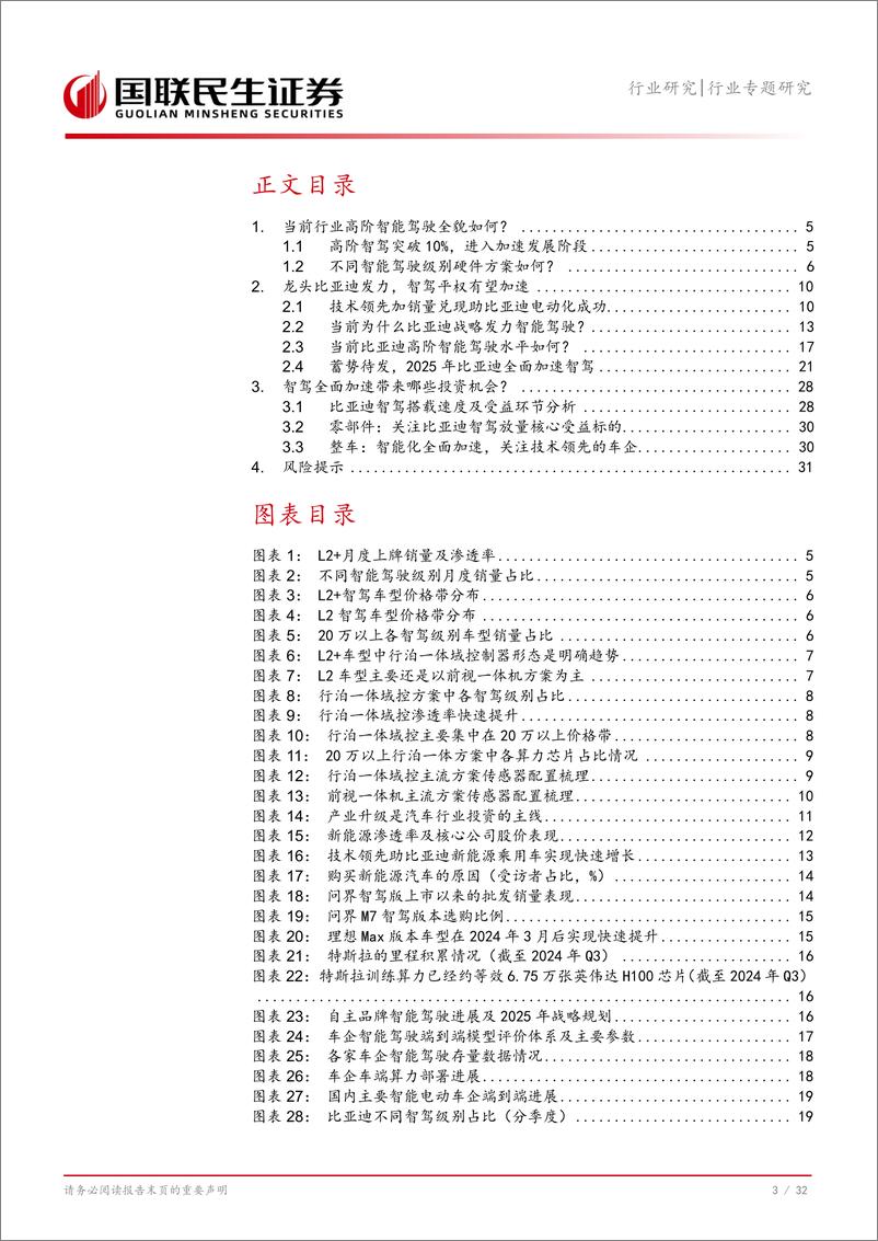 《汽车行业专题研究：龙头比亚迪发力，智驾平权全面加速-250210-国联民生证券-33页》 - 第4页预览图