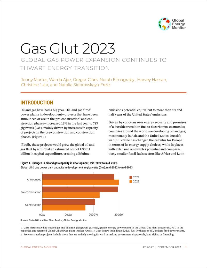 《2023 年天然气过剩：全球天然气发电扩张继续阻碍能源转型（英）-23页》 - 第3页预览图