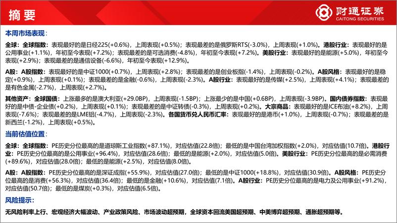 《全球估值观察系列四十：中证1000估值为18.3%分位数-20230211-财通证券-29页》 - 第7页预览图