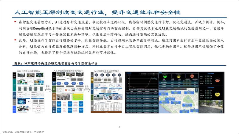 《人工智能行业：智慧交通建设提速，产业链公司有望受益-241010-中信建投-74页》 - 第4页预览图