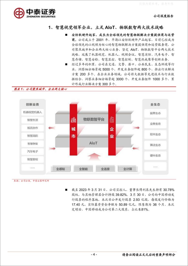 《中泰证券-大华股份(002236)多模态推动视觉龙头厂商迎智慧化升级-230331》 - 第4页预览图