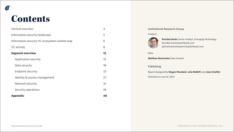 《PitchBook-信息安全概述-利用最新的风险投资活动更新行业和分类（英）-2023.6-12页》 - 第3页预览图