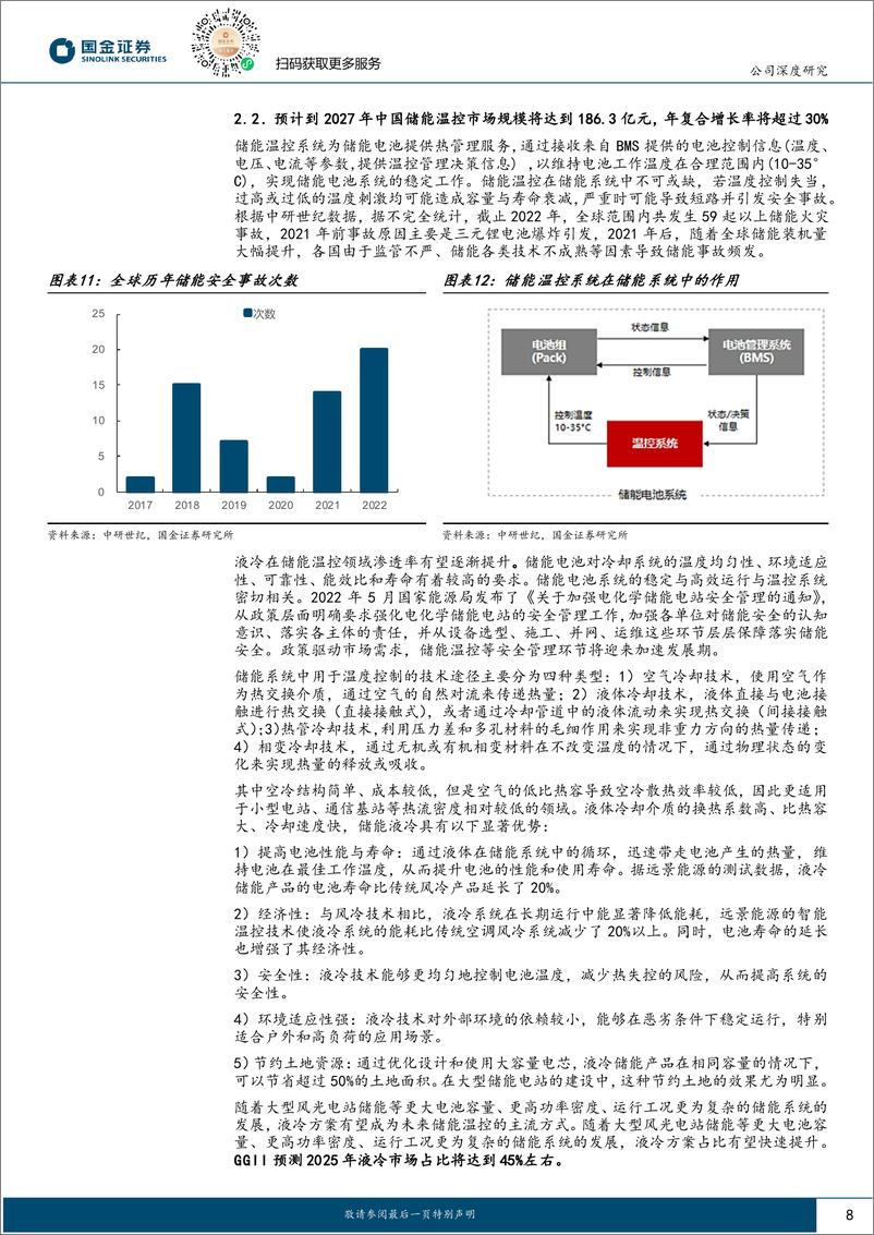 《同飞股份(300990)储能温控业务快速发展，数据中心温控业务未来可期-240722-国金证券-22页》 - 第8页预览图