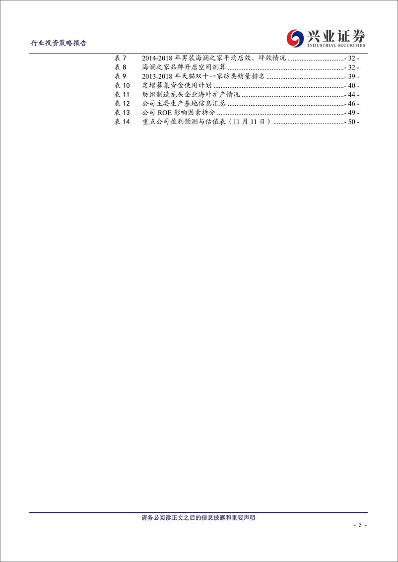 《纺织服装行业：行业增速放缓，龙头价值凸显-20191112-兴业证券-51页》 - 第6页预览图