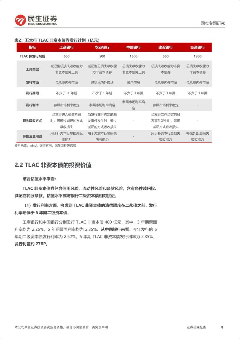 《资本补充类工具专题：TLAC非资本债与二永债供给-240520-民生证券-18页》 - 第8页预览图