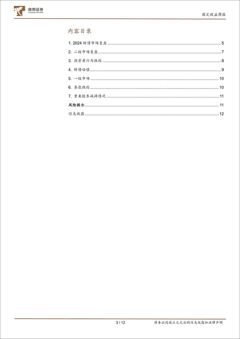 《转债市场定期跟踪：2024为转债留下了什么？-250114-德邦证券-12页》 - 第3页预览图