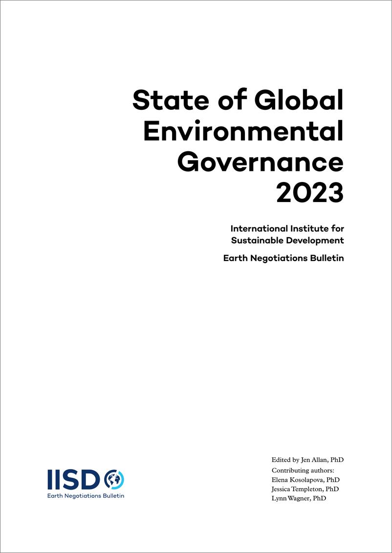 《国际可持续发展研究所-2023年全球环境治理状况（英）-2024.3-38页》 - 第3页预览图