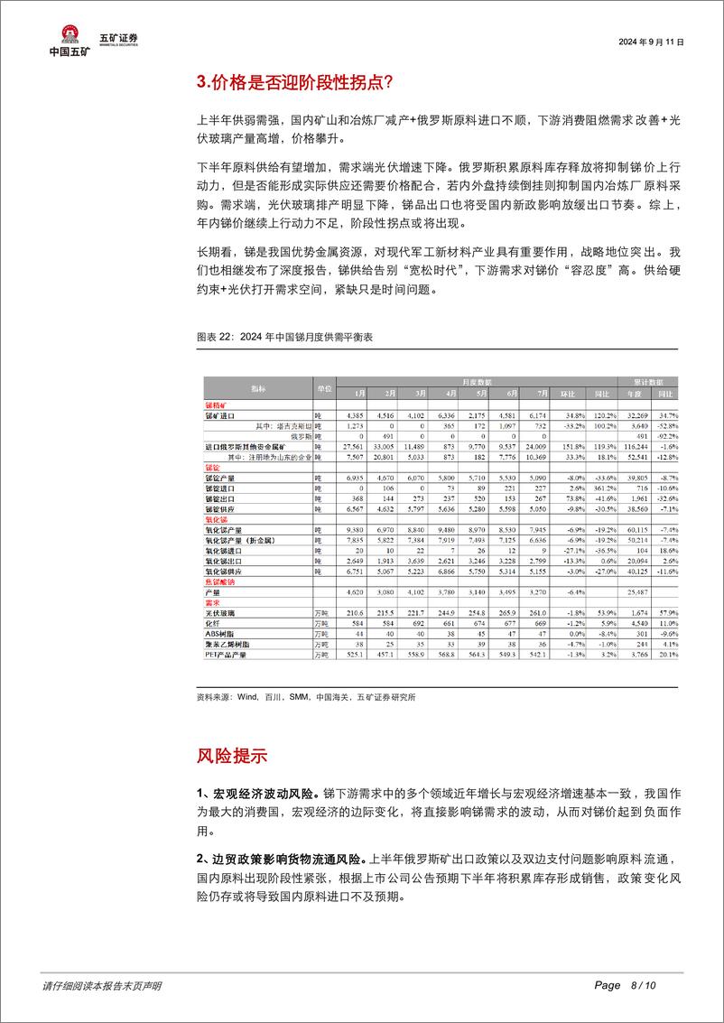 《锑行业点评：深度分析极地黄金数据，锑价是否迎阶段性拐点？-240911-五矿证券-10页》 - 第8页预览图