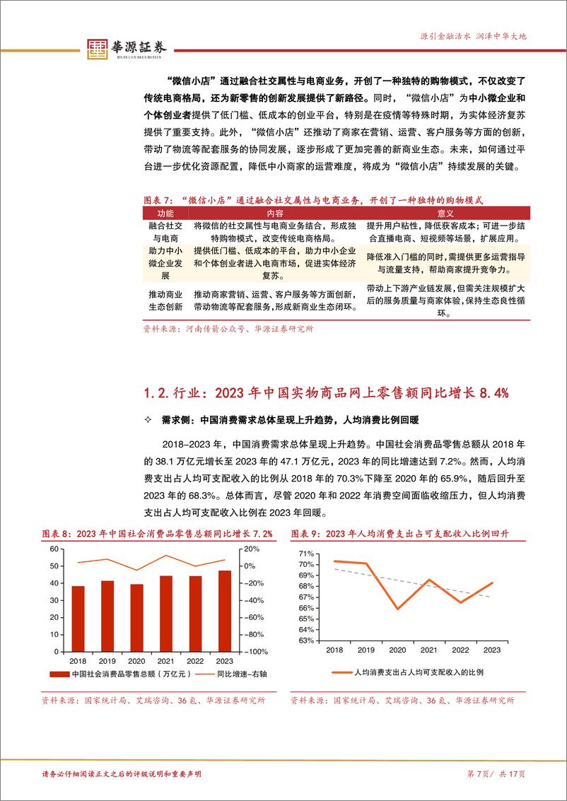 《北交所新消费产业跟踪第四期：“微信小店”官方开启“送礼物”灰度测试，柏星龙等企业上线相关功能-241229-华源证券-17页》 - 第7页预览图