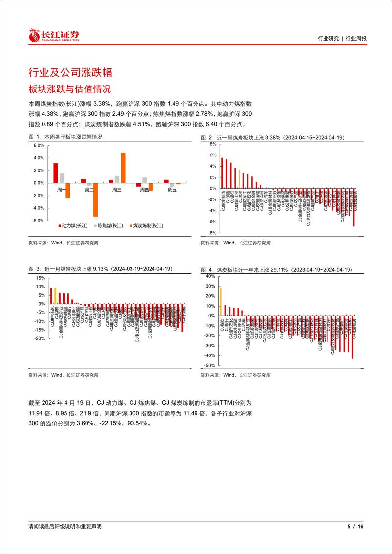 《煤炭与消费用燃料行业：如何看待焦煤上涨持续性？-240421-长江证券-16页》 - 第4页预览图