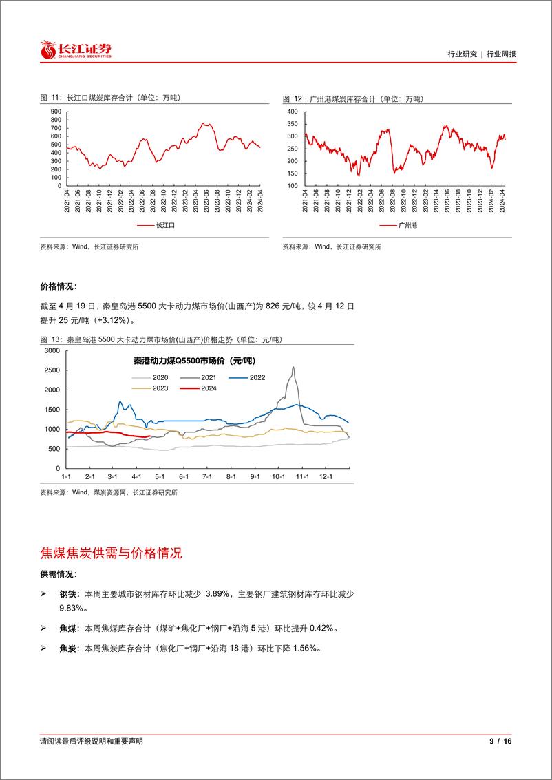 《煤炭与消费用燃料行业：如何看待焦煤上涨持续性？-240421-长江证券-16页》 - 第8页预览图