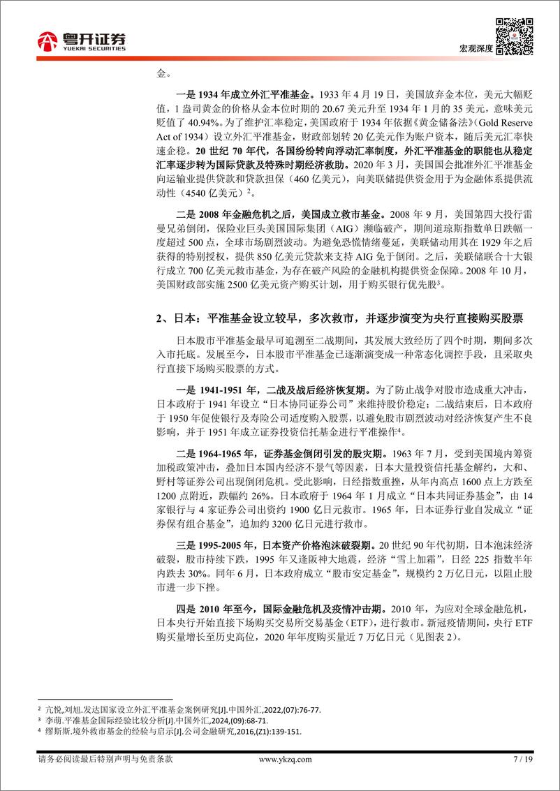 《【粤开宏观】从境外经验看股市平准基金：必要性与制度设计要点-241117-粤开证券-19页》 - 第7页预览图